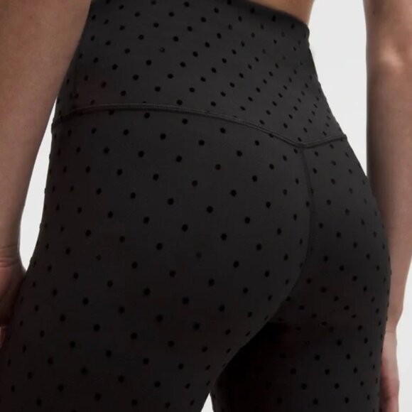 lululemon Align™ High-Rise Pant 28" *Flocked | Polka Flock Black | Size 18 - Picture 2 of 4